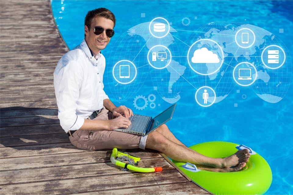 Man with laptop