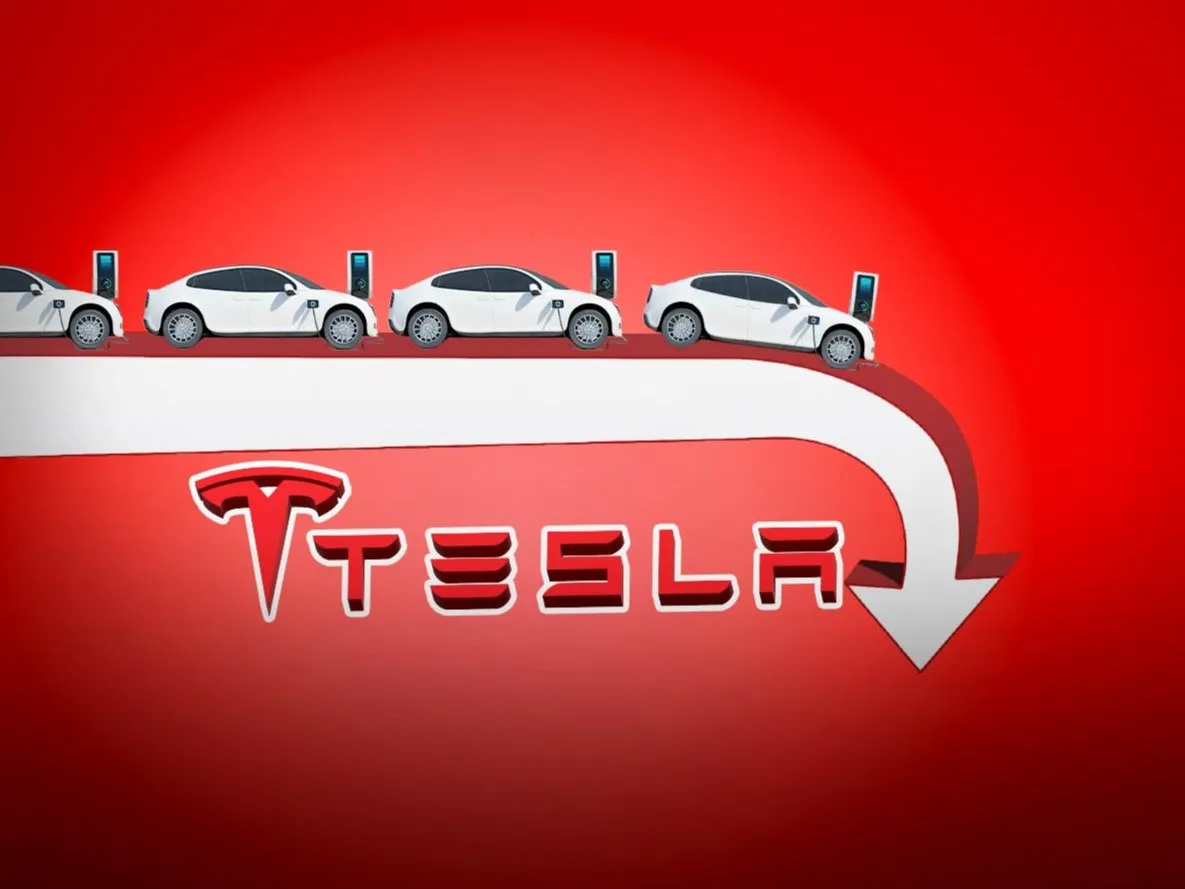 Tesla profits drop